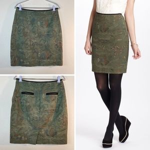 Meadow Rue Quilted Threads Pencil Skirt